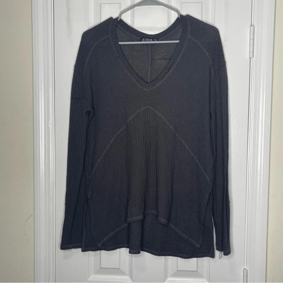 Cotton On Waffle Textured Knit Sweater XS Gray - Picture 1 of 6